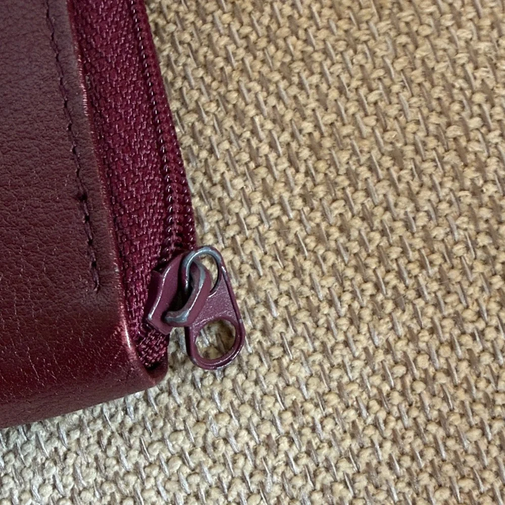 Dior Burgundy Leather Wallet